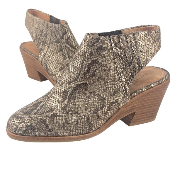 *New* GENTLE SOULS Harlie Snake Print Embossed Leather Booties - Picture 8 of 12